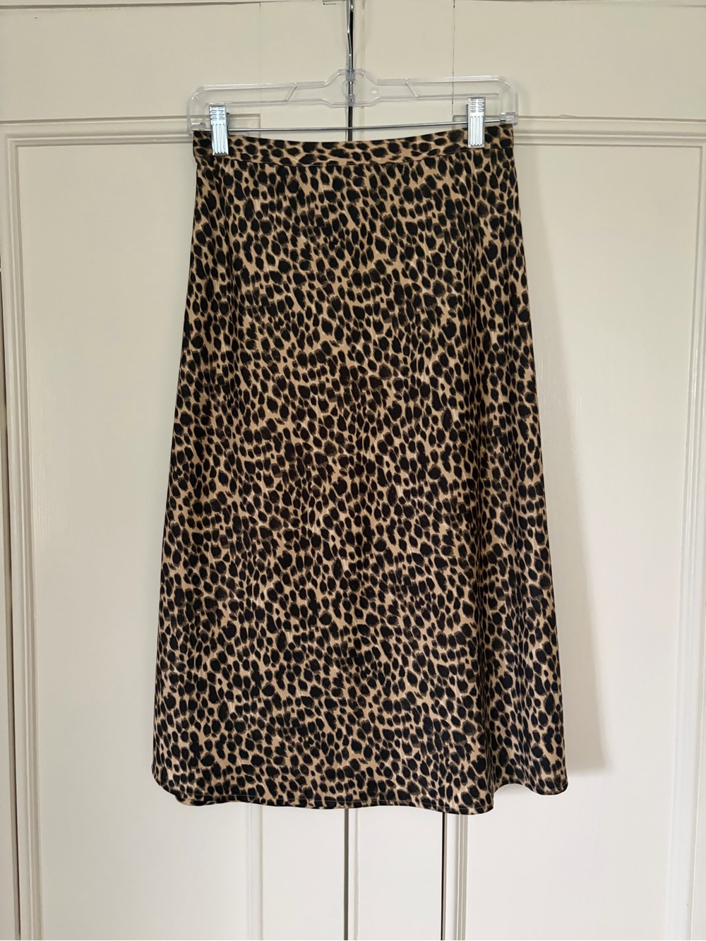 J. Crew Leopard-Print A-Line Skirt in Tan and Black